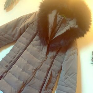 Express Winter Jacket with Black Fur Hood